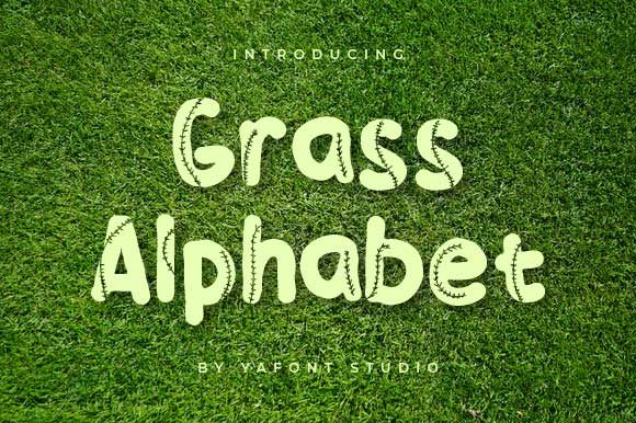 Grass Alphabet: A Sporty Display Font for Crafters