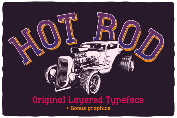 Hot Rod Font for Editorial Design and Publication Branding