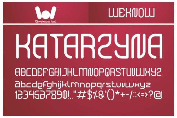 Katarzyna: A Techno Display Font for Handmade Labels, Stickers, and Product Packaging