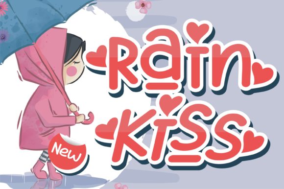 Rain Kiss: A Chunky Display Font with Editorial Charm